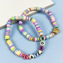 CAT MOM REUBBER BEADS BRACELET SET