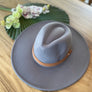 Wide brim panama hat in vegan felt