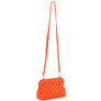 Diona J Women's Designer Quilted Chic Fashion Crossbody Bag Orange