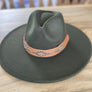 Wide brim panama hat in vegan felt