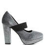 Krause High Block Heel Velvet Pumps