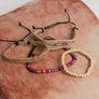 Natural Wooden Beads & Hemp Braided Bracelet Set