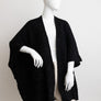 Chunky Ribbed Knit Pocket Ruana - Cozy & Warm