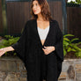 Chunky Ribbed Knit Pocket Ruana - Cozy & Warm