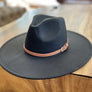 Structured wide brim panama hat With leather belt