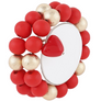 Valentine’s Day Bracelets Red Big Double Heart Beaded Bracelet for Women Girls