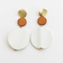 Chic Shell Round Drop Earrings - Minimalist Style