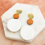 Chic Shell Round Drop Earrings - Minimalist Style