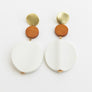 Chic Shell Round Drop Earrings - Minimalist Style