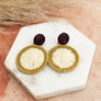 Earthy Raffia Dangle Earrings - Natural Chic Style