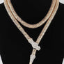 Crystal Snake Coil Chain Necklace