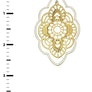 Laser Cut 2 Tone Metal Flower Earrings