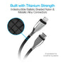 Naztech Titanium USB-C to Lightning Braided Cable