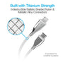 Naztech Titanium USB-C to Lightning Braided Cable