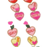 4 - Tier Heart Shaped Apple' Teach,Love,Inspire' Teacher Appreciation Crystal Rhinestone Beaded Embroidery Long Drop Earrings