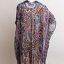 Paisley Print Open Front Kimono w/ Cinched Arms