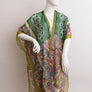 Paisley Print Open Front Kimono w/ Cinched Arms