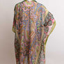 Paisley Print Open Front Kimono w/ Cinched Arms
