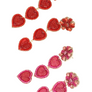 4 Tier Heart Shaped Beaded Valentine Beaded Heart Earrings for Women Valentine’s Day Gifts for Her