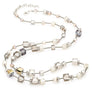 Crystal Cube Station Long Necklace