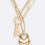 Stainless Steel Heart And Key Pendant Necklace