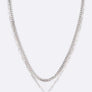 CZ Key To The Heart Layer Pendant Necklace Set