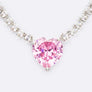 Cubic Zirconia Petite Heart Collar Necklace Set