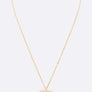 MOP Cubic Zirconia Heart Pendant Necklace Set