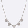 Wired Textured Heart Shape Collar Necklace Set