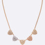 Wired Textured Heart Shape Collar Necklace Set