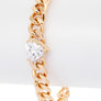 CZ Heart Shape Chain Link Bracelet