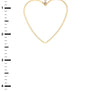 Rhinestone Accent Open Heart Drop Earrings