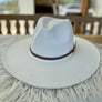 Structured wide brim panama hat in vegan felt With