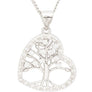 CZ Tree Heart Shape Pendant Necklace