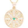CZ Eye Emblem Pendant Necklace