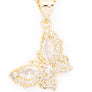 CZ Butterfly Pendant Necklace
