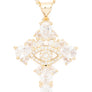 CZ Eye Cross Pendant Necklace