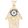 Cubic Zirconia Hamsa Pendant Necklace