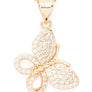 Cubic Zirconia Butterfly Pendant Necklace