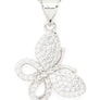 Cubic Zirconia Butterfly Pendant Necklace