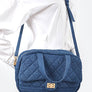 Quilted Denim Weekender Gym Bag