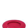 Solid Wool Beret with Ribbon Embroidered