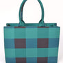 Buffalo Check Large Zipper Structure Tote