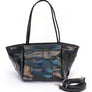 Metallic Faux Leather Weaved Small Tote Bag