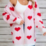 Open Front Heart Cardigan
