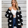 Open Front Heart Cardigan