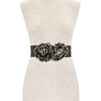 Double Flower Design Elastic Belt
