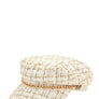 Tweed beret Chain Hat