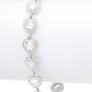 CZ Heart Station Tennis Bracelet