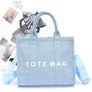 Denim Convertible Small Tote Bag